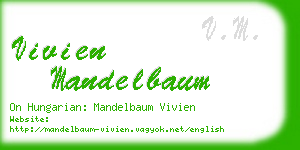 vivien mandelbaum business card